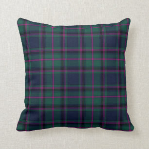 Traditional Cooper Clan Tartan Plaid Throw Pillow