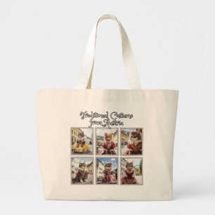 Traditional Costume from Austria Large Tote Bag