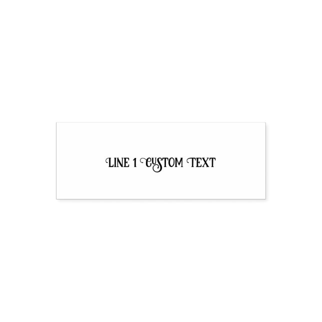 Traditional Custom Business 1 Line of Serif Text Self-inking Stamp (Design)