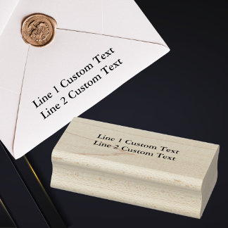 Traditional Custom Business 2 Lines of Serif Text Rubber Stamp