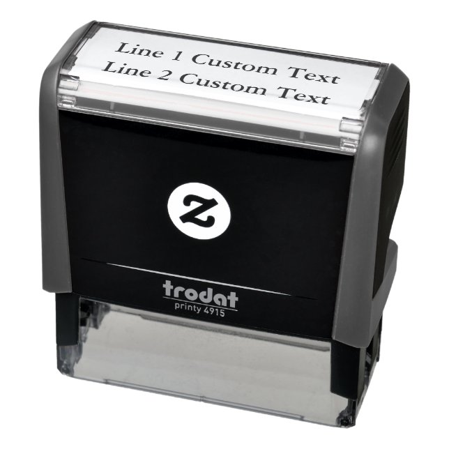 Traditional Custom Business 2 Lines of Serif Text Self-inking Stamp (Product)