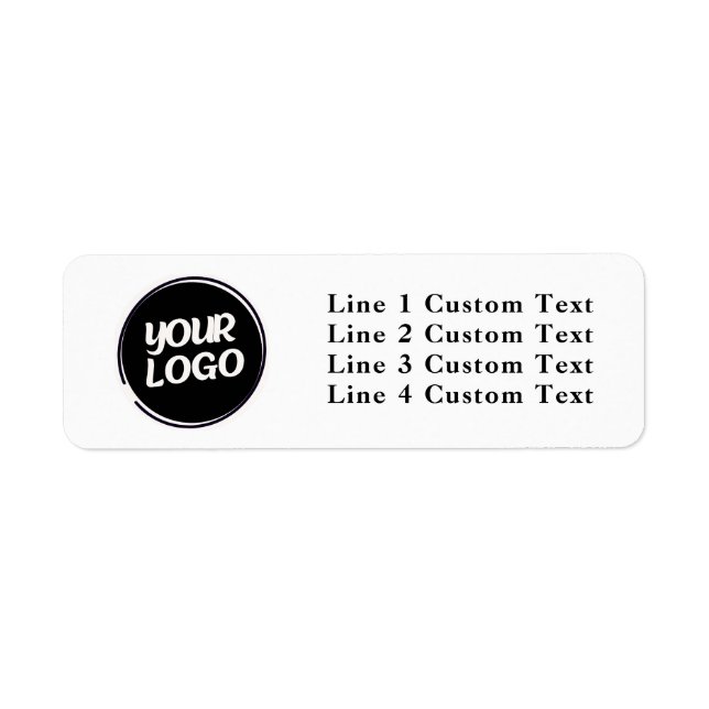 Traditional Custom Business 4 Lines of Serif Text  (Front)