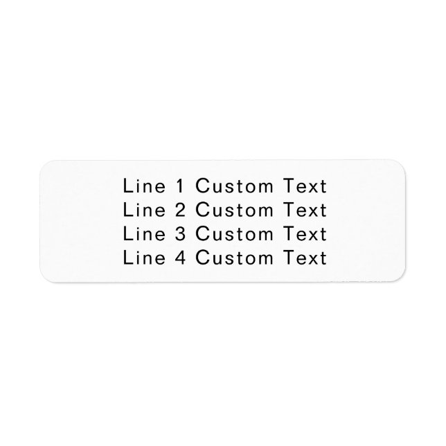 Traditional Custom Business 4 Lines of Serif Text (Front)