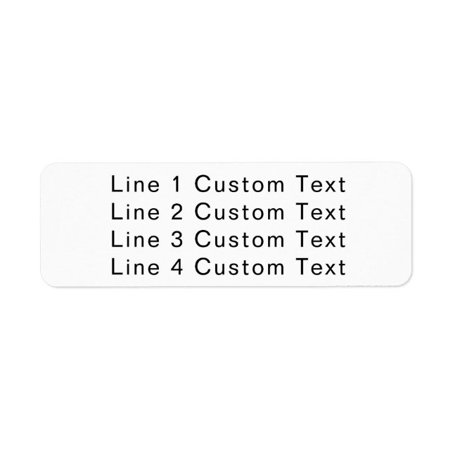 Traditional Custom Business 4 Lines of Serif Text (Front)