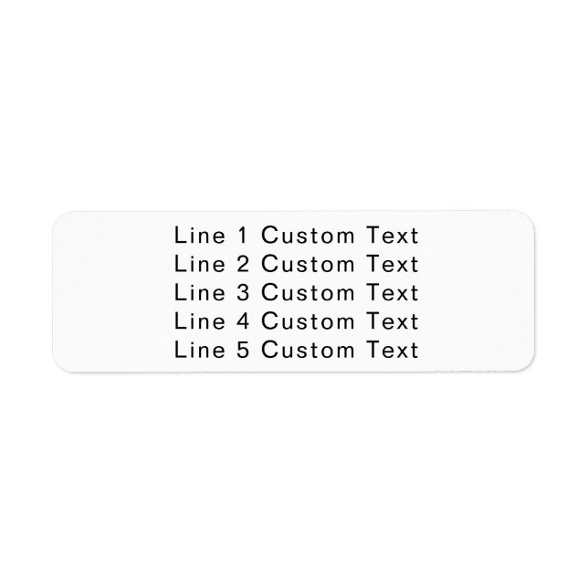 Traditional Custom Business 5 Lines of Serif Text (Front)