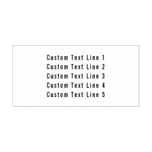 Traditional Custom Business 5 Lines of Serif Text Self-inking Stamp