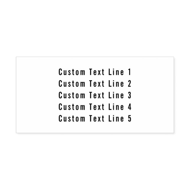 Traditional Custom Business 5 Lines of Serif Text Self-inking Stamp (Design)