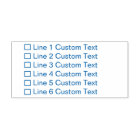 Traditional Custom Business 6 Lines Checkbox