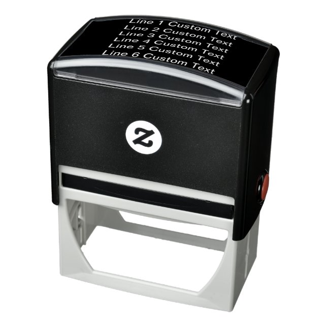 Traditional Custom Business 6 Lines of Serif Text Self-inking Stamp (Product)