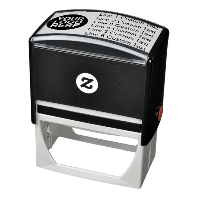 Traditional Custom Business 6 Lines with Logo Self-inking Stamp (Product)