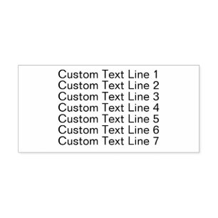 Traditional Custom Business 7 Lines of Serif Text Self-inking Stamp