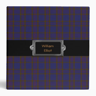 Traditional Custom Elliot Tartan Plaid Binder