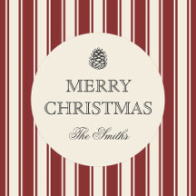 Traditional Custom Family Name Christmas Pinecone