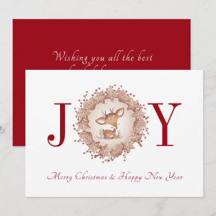 Traditional Cute Christmas New year Holiday Card