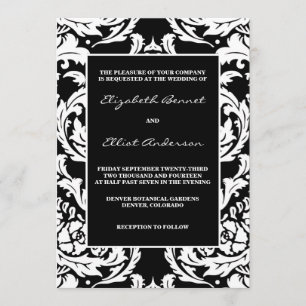Traditional Damask Invitation