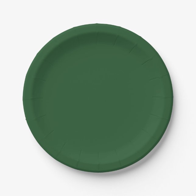 Traditional - Dark Green Paper Plates (Front)
