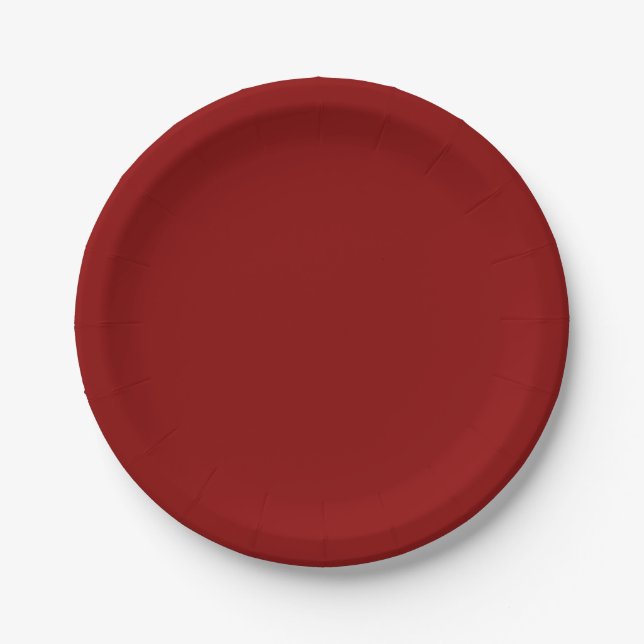Traditional - Dark Red Paper Plates (Front)