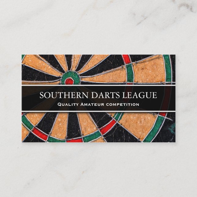 Traditional Dart Board Business Card (Front)