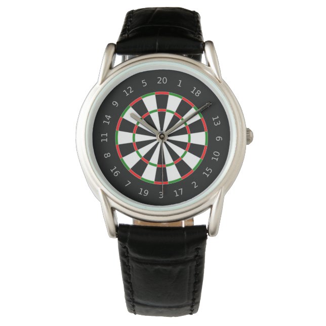 Traditional Dartboard Sports Design Watch (Front)