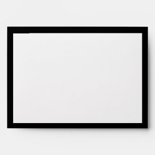 Traditional Death Announcement White and Black Envelopes