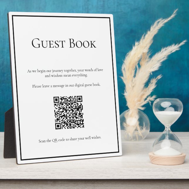 Traditional Digital Guest Book Sign Plaque (Side)