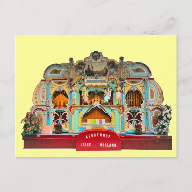 Traditional Dutch Barrel Organ Postcard (Front)