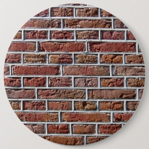 Traditional Dutch Brickwork Pointing Photo 6 Inch Round Button