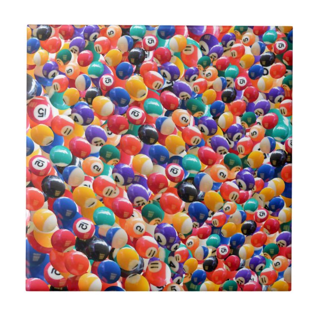 Traditional Eightball Colors, Ceramic Tile (Front)