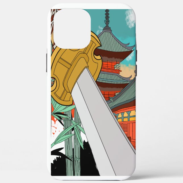Traditional Elegance: Japanese Pagoda Phone Case (Back)