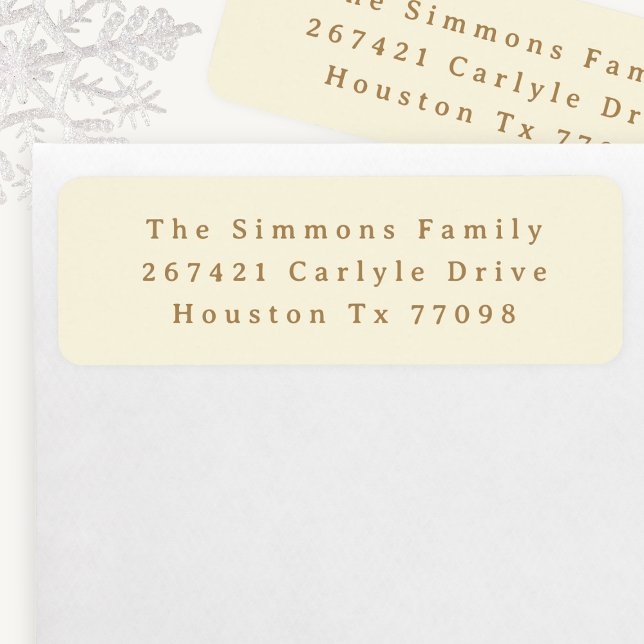 traditional elegant cream holiday return address (Creator Uploaded)