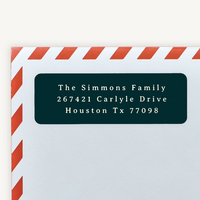 traditional elegant green holiday return address (Creator Uploaded)