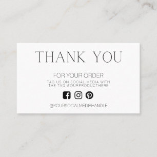 Traditional Elegant Thank you Discount Business Card