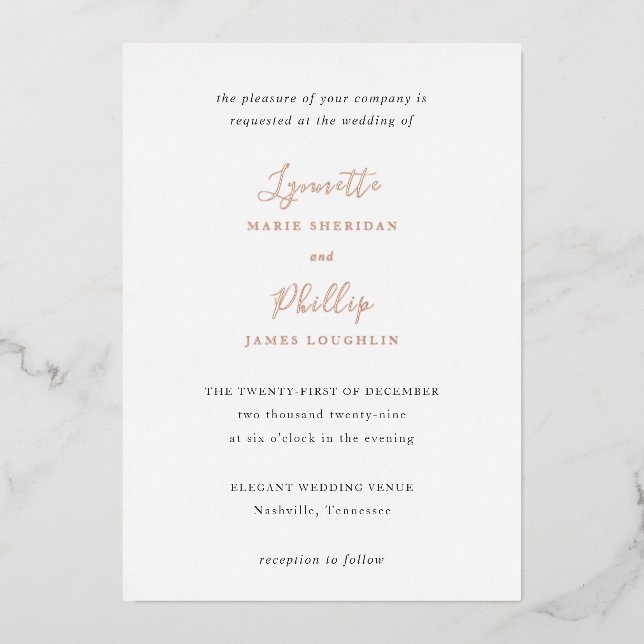 Traditional Elegant Wedding (Front)