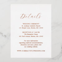 Traditional Elegant Wedding Foil Enclosure Card