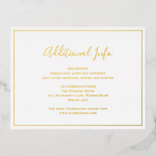 Traditional Elegant Wedding Foil Enclosure Card