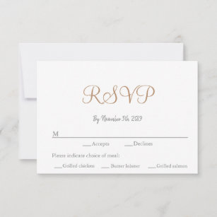Traditional Elegant Wedding RSVP Card