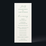 Traditional Emerald Green Elegant Wedding Program<br><div class="desc">Classic style wedding program featuring a simple design with your monogram and the headers in an elegant calligraphy.</div>