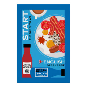 Traditional English Breakfast Poster
