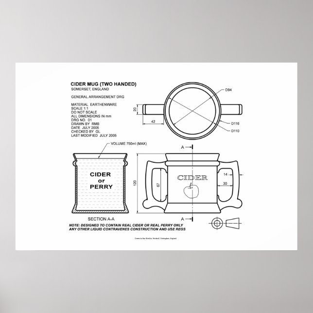 Traditional English Cider Mug Poster (Front)