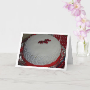 Traditional English Decorative Christmas Cake Card