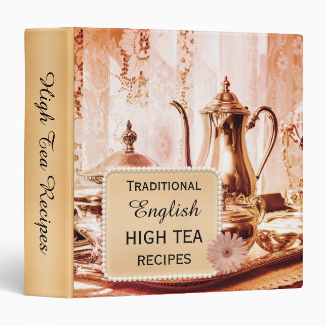 Traditional English High Tea Recipe Binder (Front/Spine)