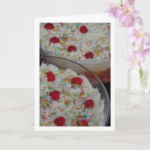 Traditional English Trifle Dessert Cuisine Card