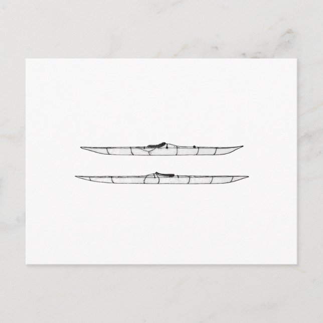 Traditional Eskimo Kayaks Logo (untitled) Postcard (Front)