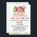 Traditional Farm Theme Birthday Invitation<br><div class="desc">Cute birthday invitation for any child who loves farm life,  displaying cute animals and red barn.</div>