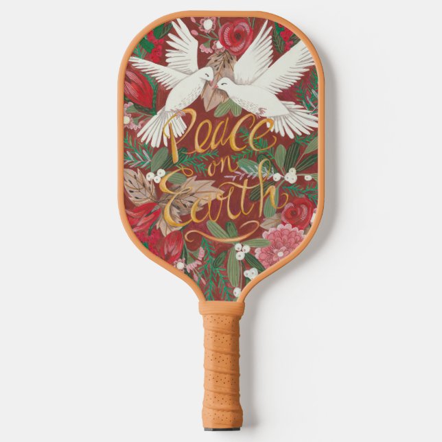Traditional festive birds  pickleball paddle (Front)