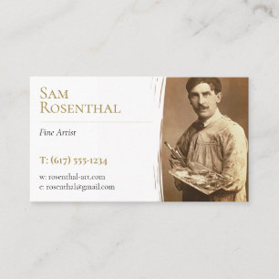 Traditional Fine Artist   Artist Photo Business Card