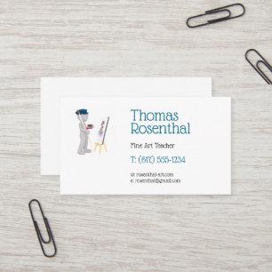 Traditional Fine Artist Colour Palette and brush Business Card