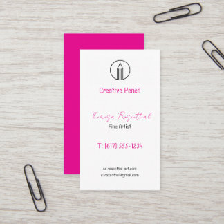 Traditional Fine Artist | Pencil Logo Business Card