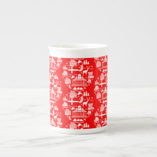 Traditional Finnish Christmas Decor Bone China Mug