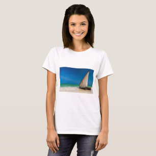 Traditional fishing boat on the beach T-Shirt